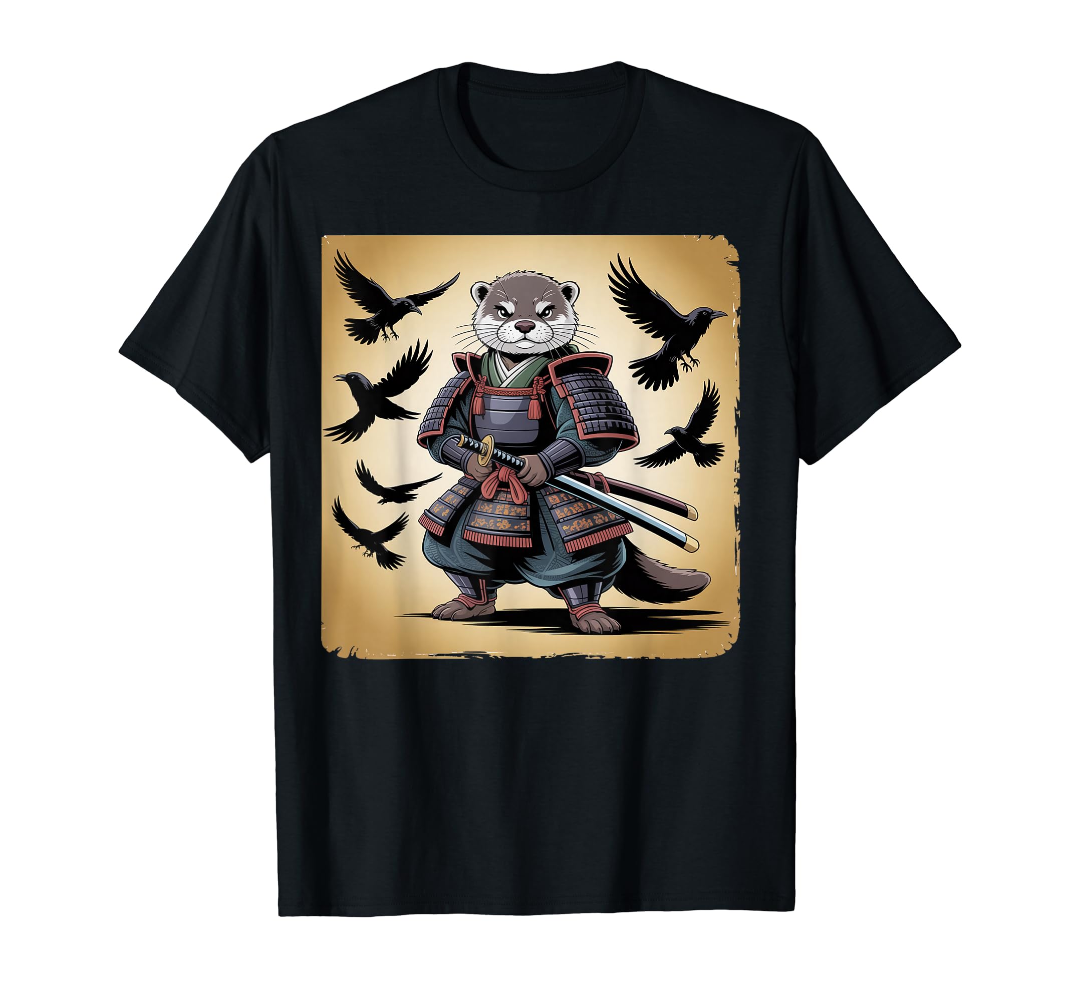 Sea Otter Goods Japanese Samurai Otter Sea Otter T-shirt