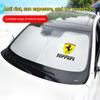 Car Logo Folding Sun Shade Cover Windshield Visor UV Protect For Ferrari Roma 488 Portofino F8 Spider SF90 Superfast LaFerrari