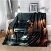Coperte stampate retrò camion DAF 3D coperta da picnic coperte calde in flanella coperta morbida e confortevole biancheria da letto Regalo di compleanno