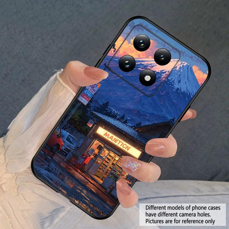 Sunset Xia Street For Xiaomi 11T 11 Ultra 12 12T Pro 14 15 13 Lite Mi Poco M4 5 M7 5G X4 X5 M6 C75 Pro X6 4G soft phone case