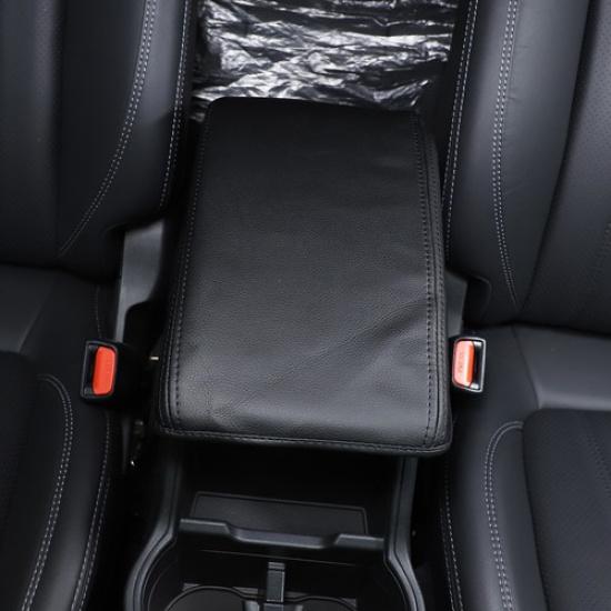 Black Leather Car Armrest Box Cover Handrest Case For Subaru Forester -2024
