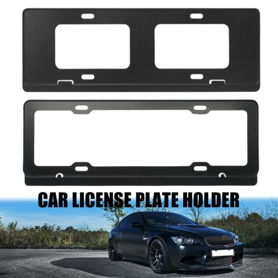 Aluminum Alloy License Plate Frame with Screws Universal Easy To Install Car Front Rear License Plate Holder