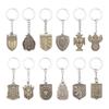 2026 Soccer Team Badge Keychain, National Team Zinc Alloy Key Ring with World Cup Logos, Durable Metal Car Accessories for Football Fans