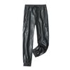 PU Leather Cargo Pants Winter New Arrival Foreign Trade Women's Clothing Fashion Elastic High Waist Multi-Pocket Drawstring Pants 27751