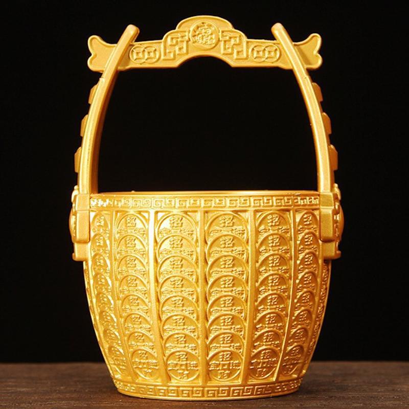 

Feng Shui Fortune Cornucopia Home Living Room Decoration Chinese Home Creative Metal Decoration Bucket