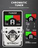 STRICH Tuner Guitar Pedal with Precision Chromatic Drop Tuning, 430-450Hz, A4 True Bypass, Color Display, for Electric Guitar and Bass