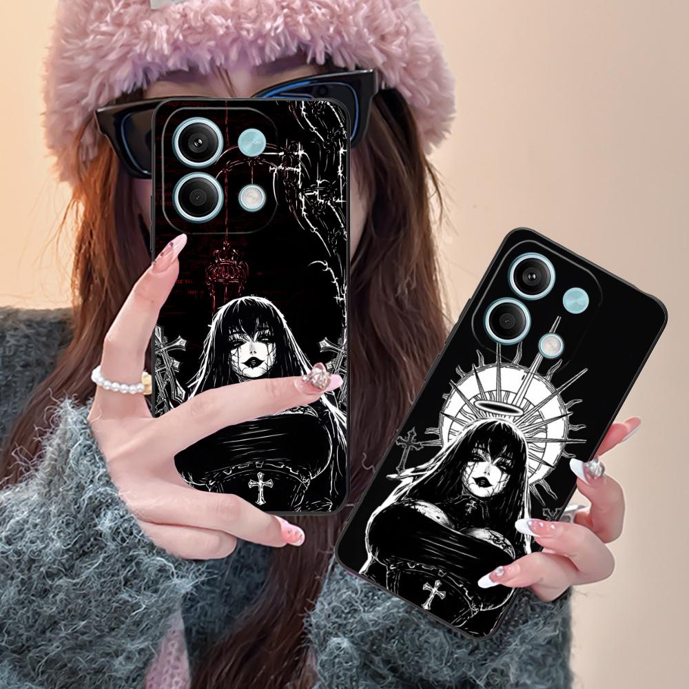 Terror Gothic Art Mobile Phone Case for POCO M7 M6 M5 M4 M3 X7 X6 X5 X4 X3 Pro GT 5G Colorful Printing Cover Cover Luxury Pretty