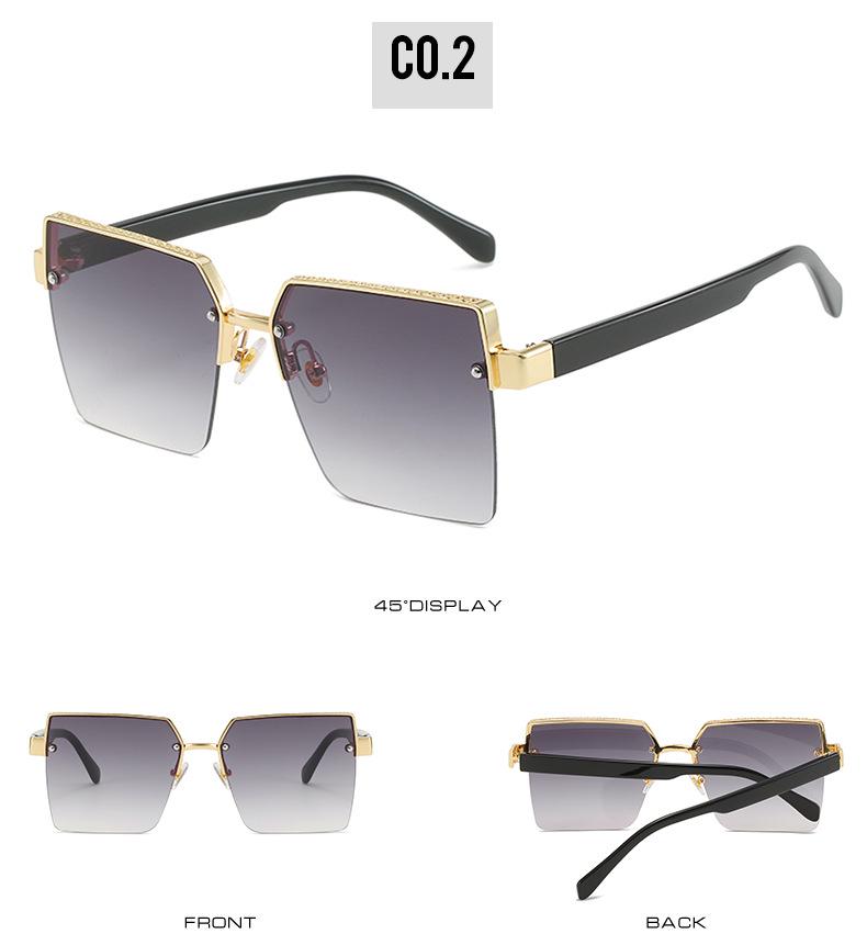 2022 Spring European & American Celebrity Square Frame Sunglasses - Milan Fashion Half-Frame