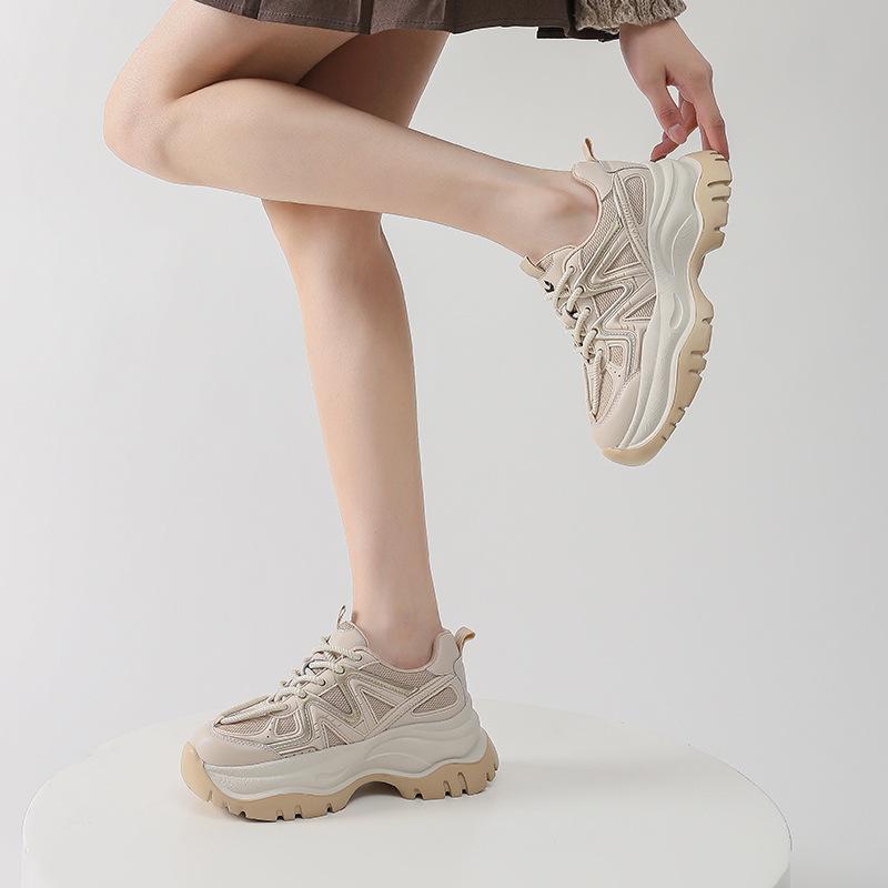 Spring and Summer New Brand Platform Dad Shoes Women's Retro Versatile Korean Version Sports Shoes Casual Niche Girls Running Shoes