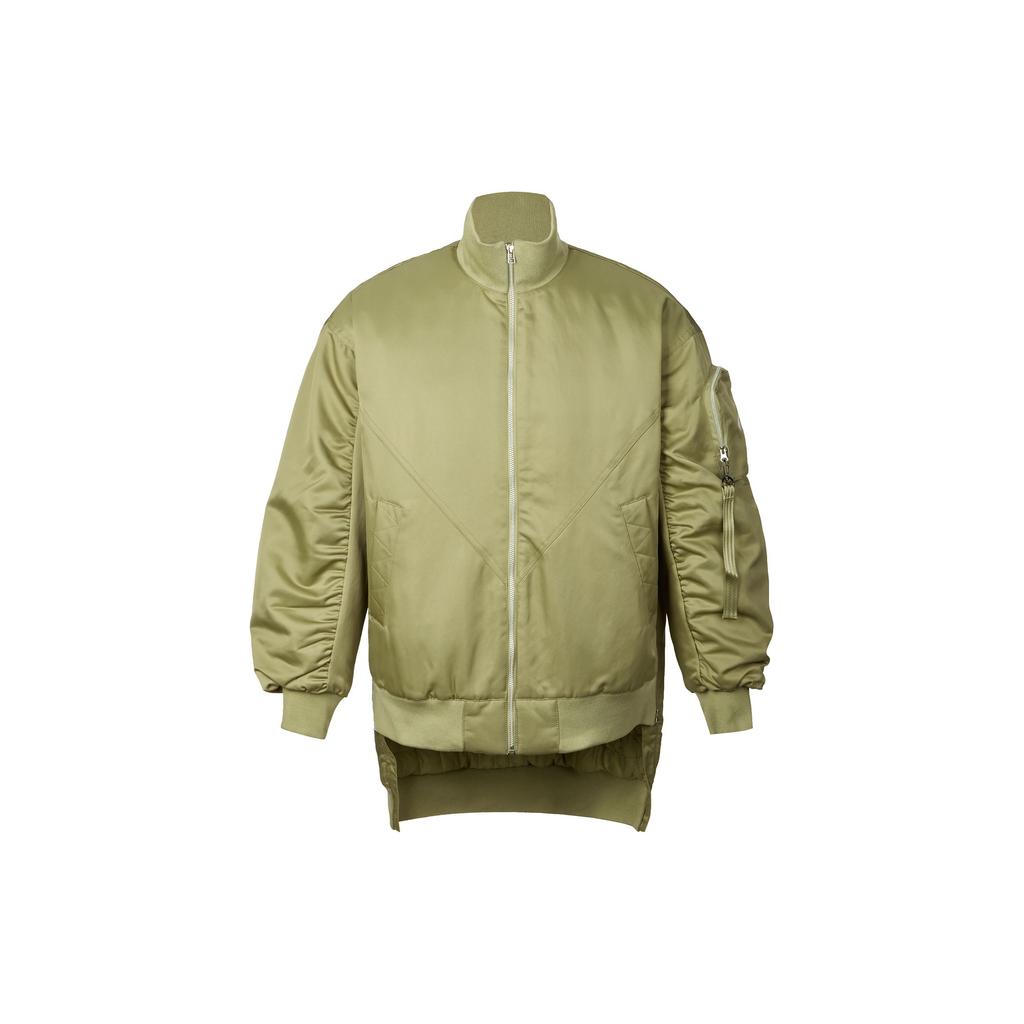 Nike Sportswear Essentials Solid Zip Loose Long Sleeve Jacket Women jackets Green FQ7583-276