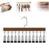 Closet Organiser with 12pcs Clips for Jeans Skirts Socks Hat Scarf