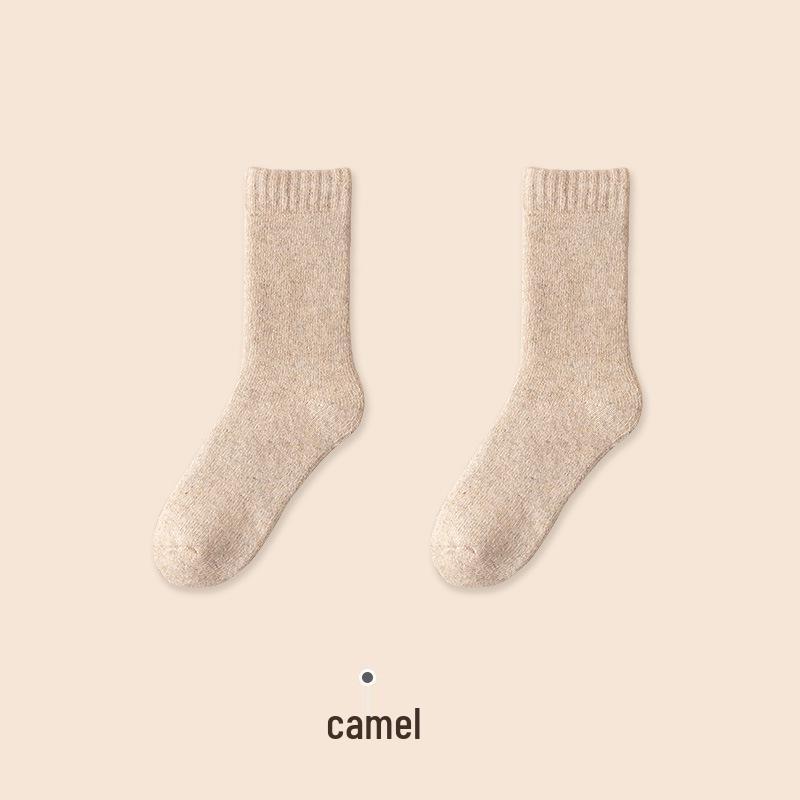 Extra Thick Fleece-Lined Wool Socks for Men & Women - Warm Mid-Calf Winter Socks