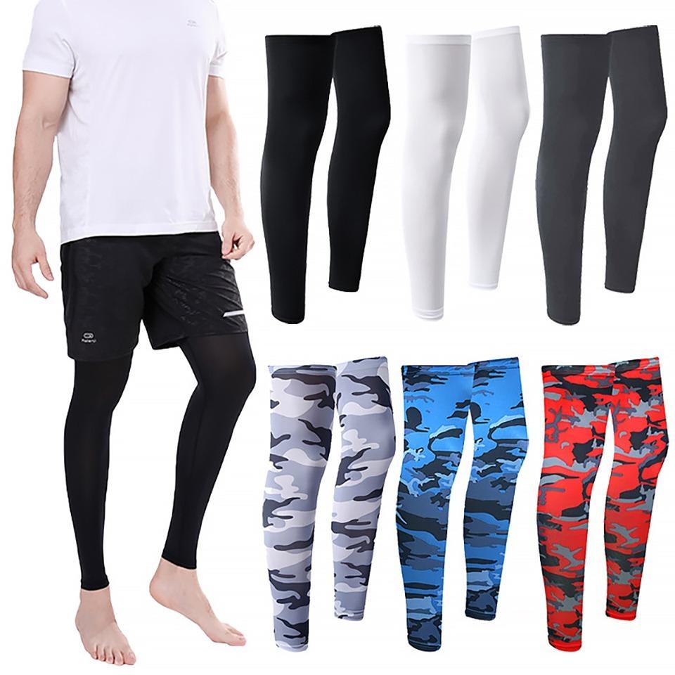 1Pair Thin Breathable Knee Pads Silicone Summer Ice Thread Extended Leg Cover Anti-slip Sun Protection Leg Covers Cycling