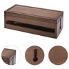 Coffee Color Cable Management Box Extension Cord Power Stripe Surge Protector Wire Wooden Cord Organizer Box