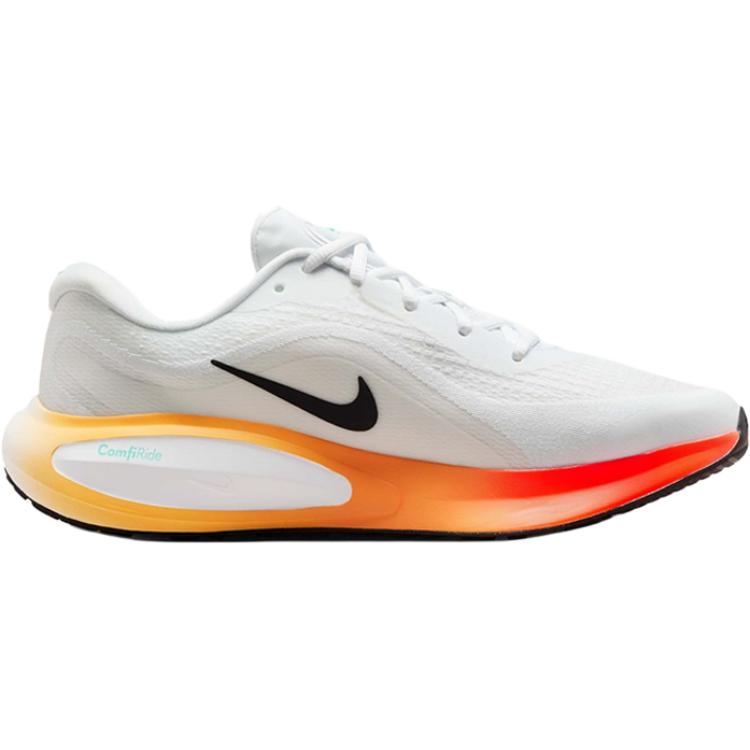 Nike Journey Run Abrasion Resistant Low Top Running Shoes Men's White Black Orange IH7329-101