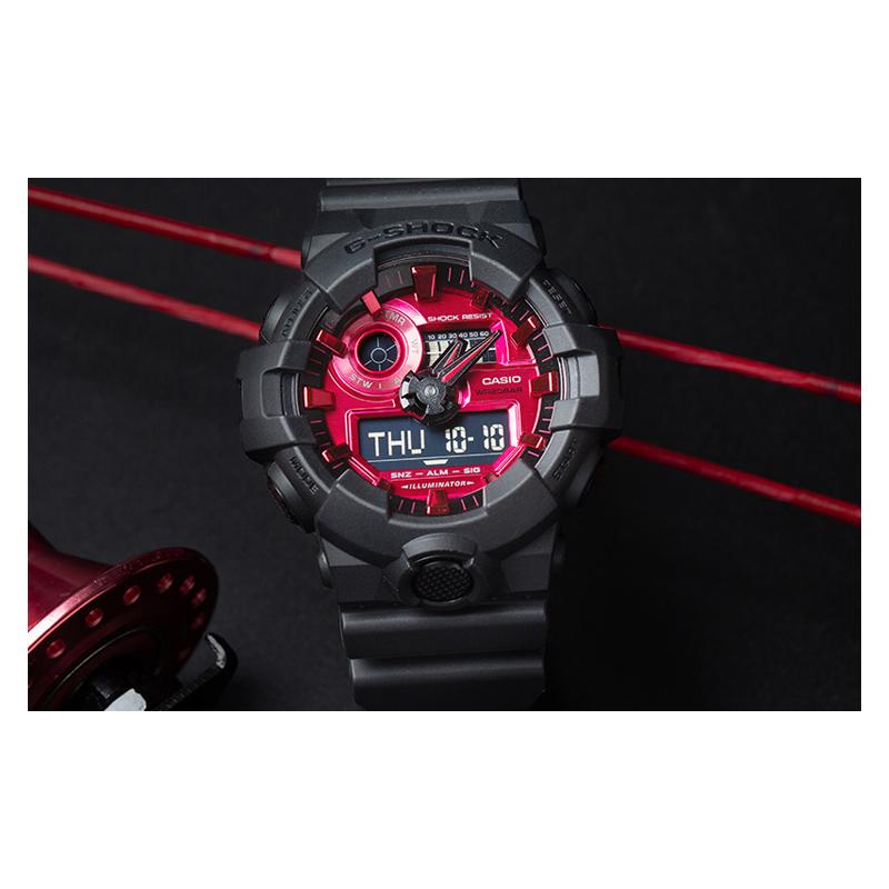 CASIO LCD/Analog Dual Display Series G-SHOCK Series City Battle Theme Tough Heart Contrast Color Cool Advanced Dual Display Waterproof GA-700AR-1APR