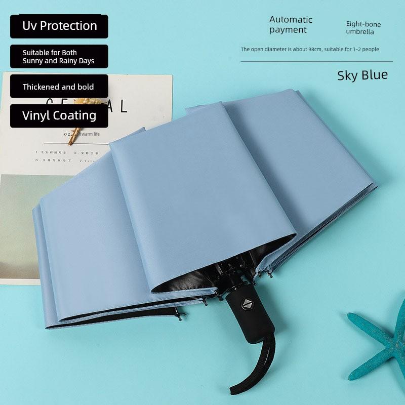 24-Rib Fully Automatic Umbrella for Two People, Dual-Purpose for Sun and Rain, Business Sunshade Umbrella with Double Ribs, Suitable for Mass Printing