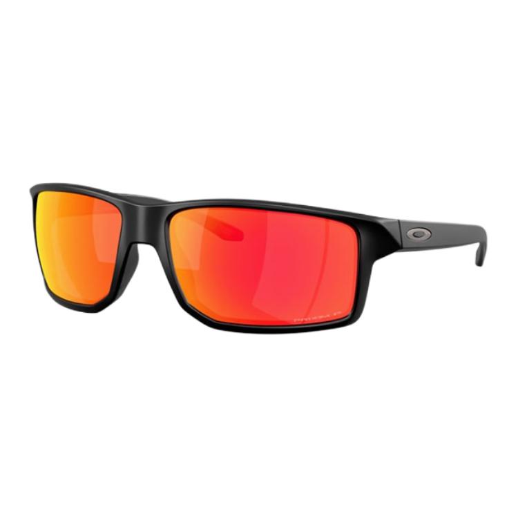 

Oakley Side Lettering Design Injection Molded Irregular Sunglasses Unisex Couple Black and Red 62 чёрный
