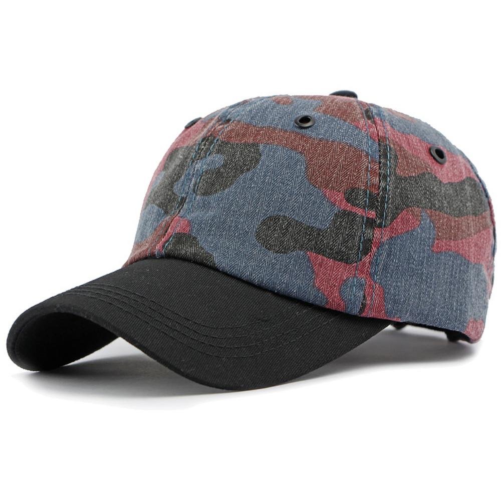 

HT4350 Baseball Cap Men Women Spring Summer Sun Cap Breathable Cotton Camouflage Baseball Hat Male Female Adjusted Snapback Cap Adjustable 55-60cm красный