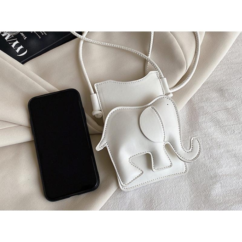 1 Stück Luxus Münzbörse Leder Mini Elefant Umhängetasche Personalisierte Handytasche Niedliche Kleine Umhängetasche Für Damen