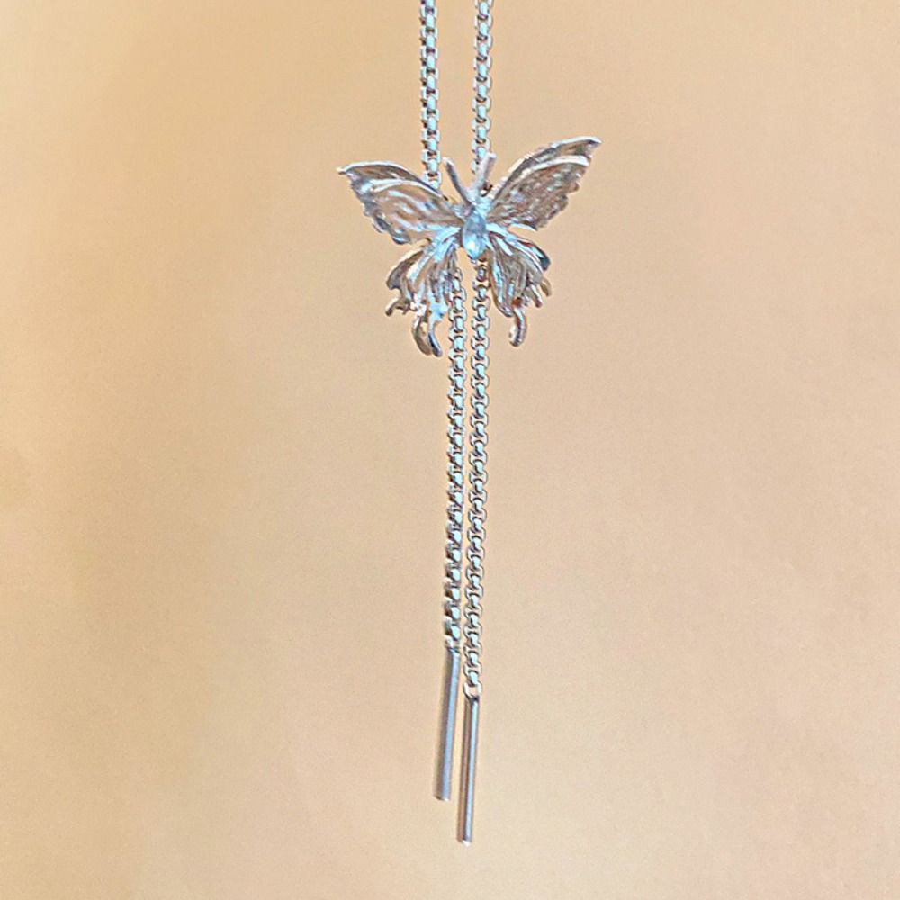 Sweet Y2K Tassel Necklace Star Women's Choker Fashion Butterfly Necklace  Girls
