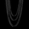 Simple Style Double-sided Polished Cuban Chain Necklace Stainless Steel Jewelry Men Women Geometric Line Element Electroplated