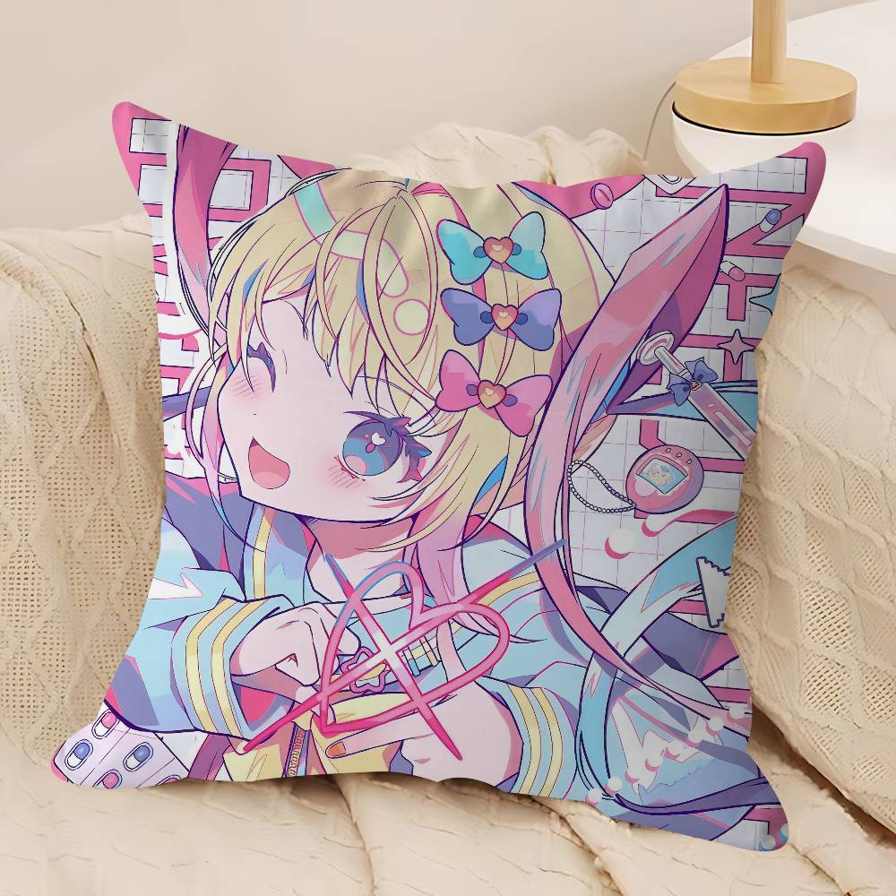 

Anime Kangel Stitch Lucky Dragon Pillow Cover Sofa Cushion Cover Home Room Decoration Children Gift 12x12Inch