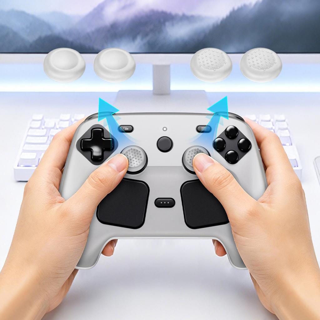 Silicone Protective Case for Steam Controller 2 Accessories Non-Slip Case with Joystick Caps Lightweight Shockproof No Odor