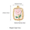 Garden Oil Painting Pendant DIY Earring & Necklace Jewelry Accessories, Stainless Steel