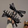 Große Samtschleife Mode Elegante Frauen Schwarze Schleife Haarklammer Haarspangen Vintage Satin Haarnadeln Koreanische Haarschmuck