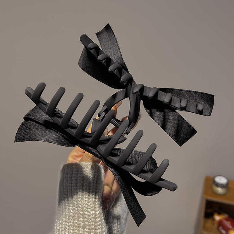 Große Samtschleife Mode Elegante Frauen Schwarze Schleife Haarklammer Haarspangen Vintage Satin Haarnadeln Koreanische Haarschmuck