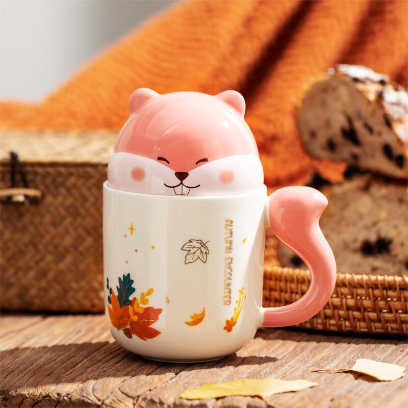 Cute Cartoon Squirrel Ceramic Mug