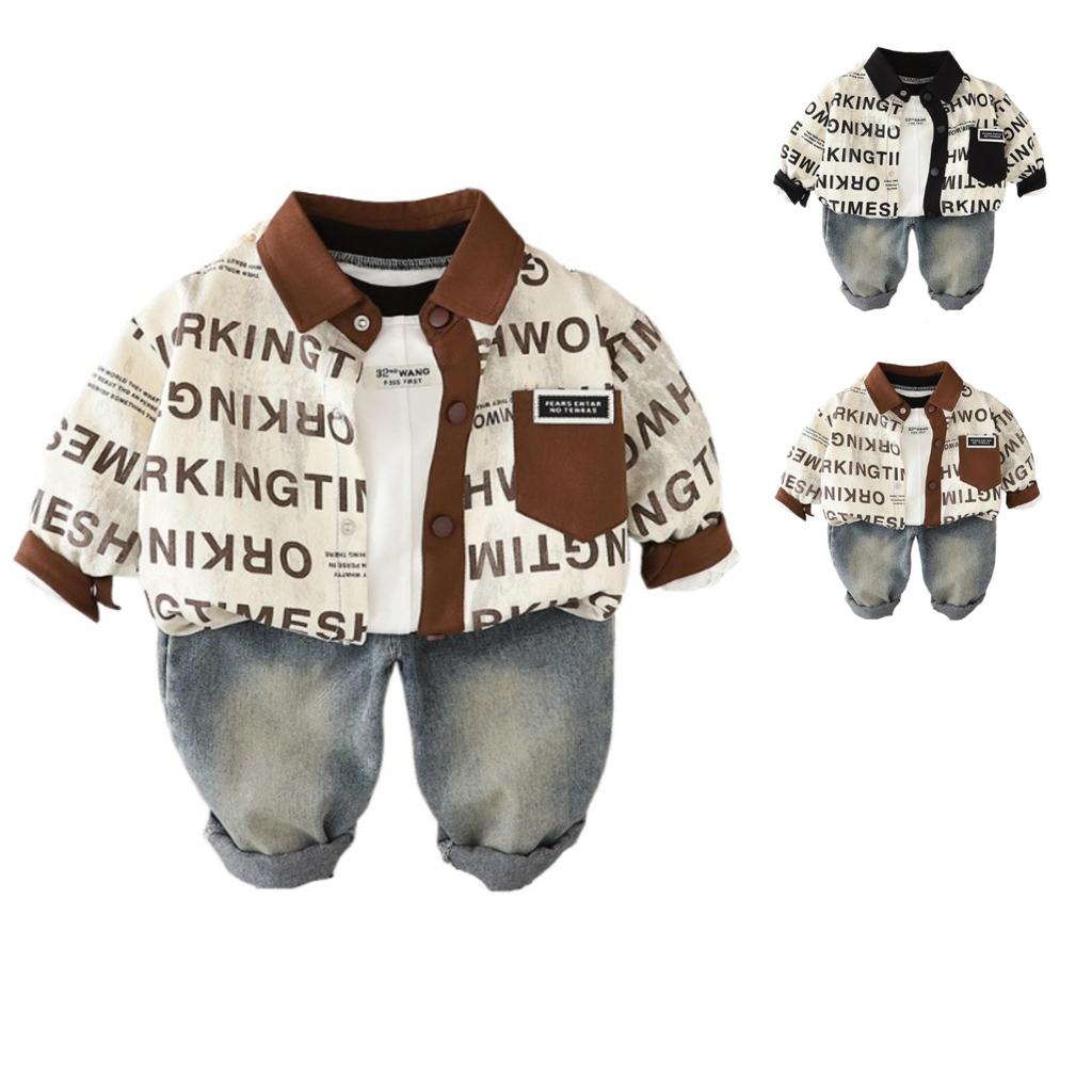 Kids Casual Long-Sleeve Set, Comfortable Daily Wear Outfits