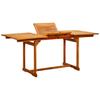Vidaxl Garden Dining Table, (120-170)X80X75 Cm, Acacia Wood