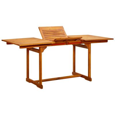 Vidaxl Gartentisch, (120-170)X80X75 cm, Akazienholz