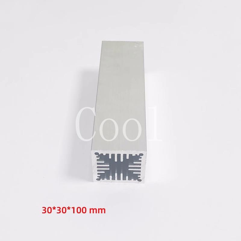 3pcs Triode Heat Sink With Fan 30*30*50/100mm Powerful Electronic Tube Radiator Wind Tunnel Aluminum Heat Dissipation