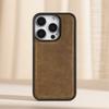 Retro Crazy Horse Pattern Genuine Leather Case For iPhone 16 Pro Max 15 14 13 12 11 Luxury Cowhide Back Cover Protective Shell