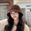 Autumn And Winter Knitted Bucket Hat, Bucket Hat, Top Hat, Small Face, Warm Basin Hat, Bow Versatile Personality