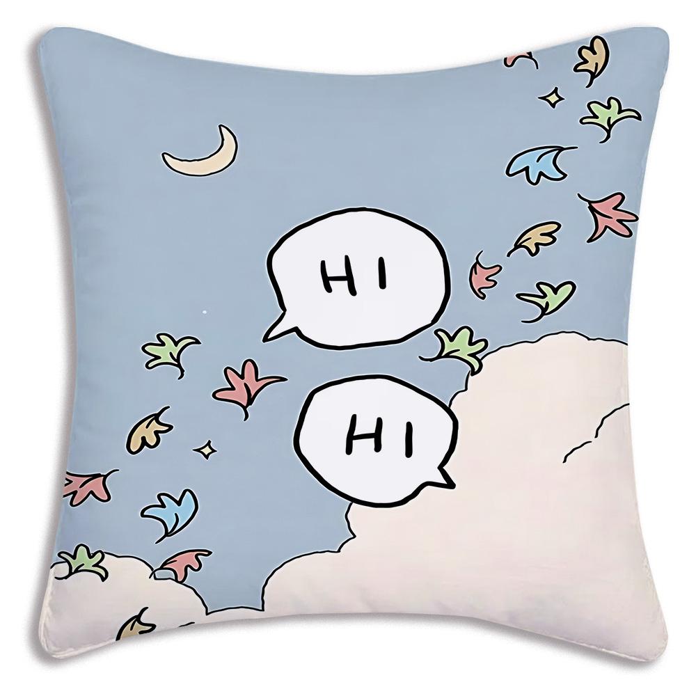 Cute anime For Heartstoppers Pillow Covers Cartoon Sofa Decorative Home Double-sided Printing Short Plush Cute Cushion Cover