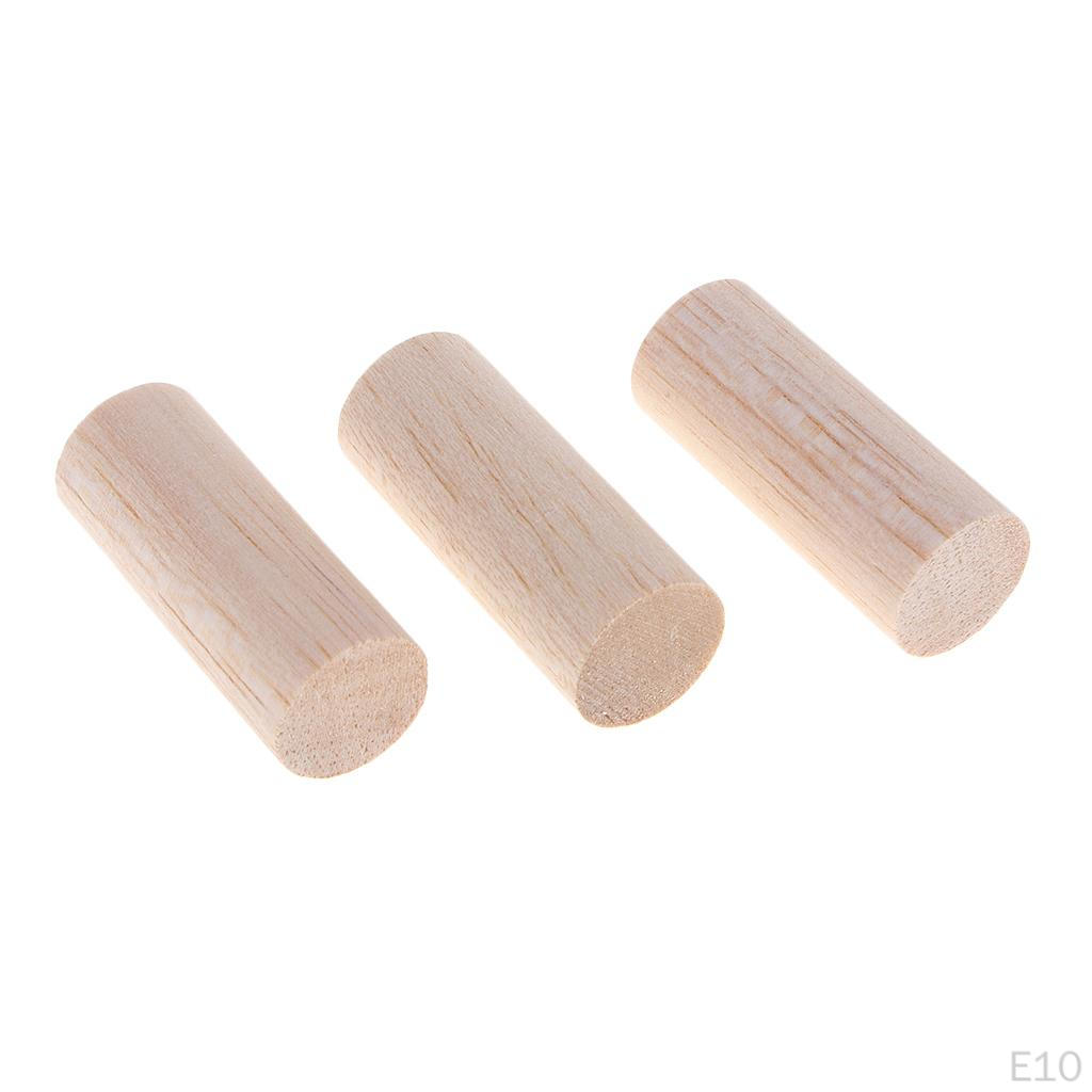Onafgewerkte Ronde Balsa Hout Stukjes Staven voor Kinderen Kinderen DIY Kerstversiering Handgemaakte Speelgoed Knutselen