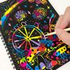 DIY Rainbow Scratch Paper Note Children's Art Book Black Neon Color Drawing Card - Creative Kids' Art Activity Book