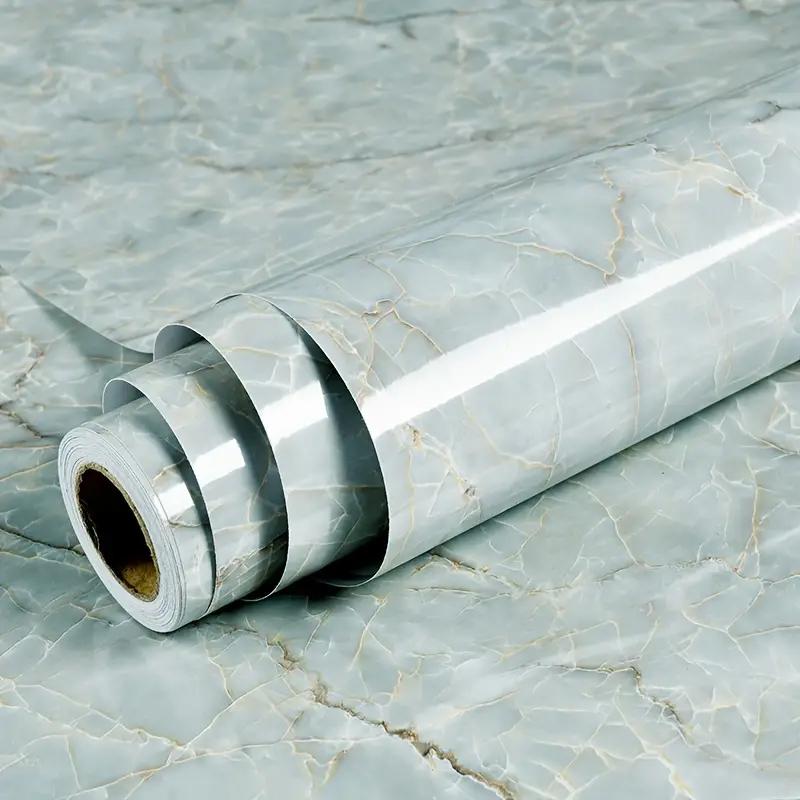 Marble Wall Stickers Wallpaper, Kitchen Countertops Cabinets Furniture Self-adhesive Wallpaper, PVC Greaseproof Stickers