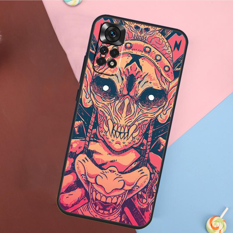 Samurai Mask Warrior Helmet Cover For Xiaomi Redmi Note 14 13 Pro 12 11 9 10 9S 10S 11S 12S Redmi 14C 10C 12C 13C Case