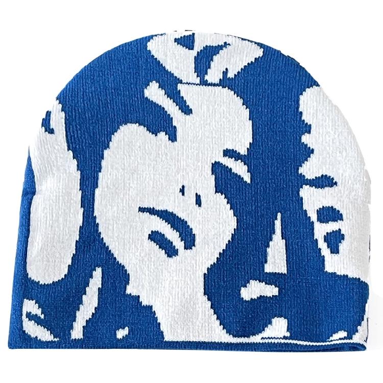 Teen Knitted Beanies Hat Elastic Ear Protector Hat Human Portrait Pattern Hat Adult Winter Cycling Skiing Beanies