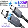 Dual-Head Type-C 100W Magnetic Data Cable for Fast Charging Phones & Laptops