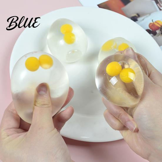 Sensory Relief Items Transparent Egg Stress Toy Clear Squeeze Fidget Boredom Ball for & Anxiety Relieving Toy