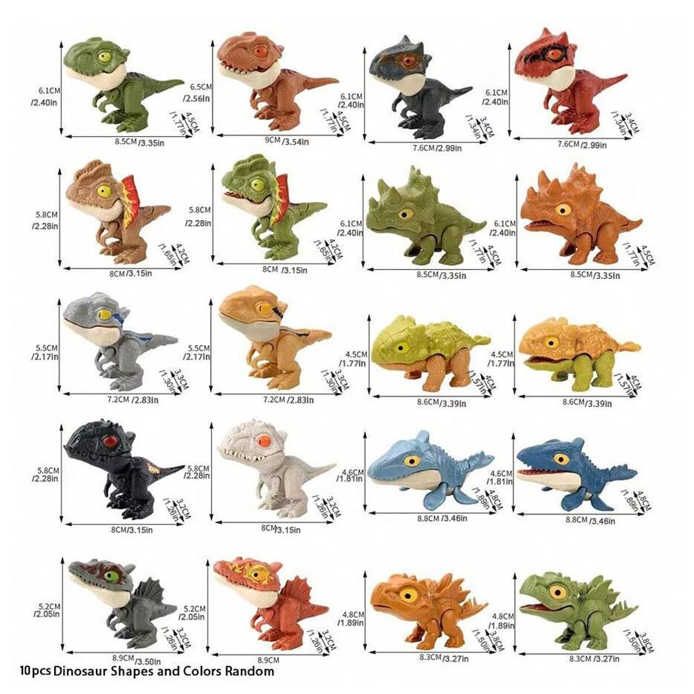 5/6/8PCSCute Finger Dinosaurs Set - Multiple Play Ways & Styles, Realistic Simulation for Childrens Creative Fun and Education