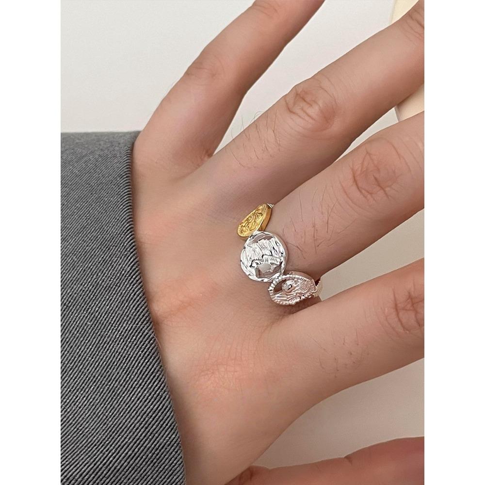 Brushed Plain Ring, Female Niche Light Luxury, High Sense, Irregular Index Finger Ring, Can't Lose Color, Ring Tide