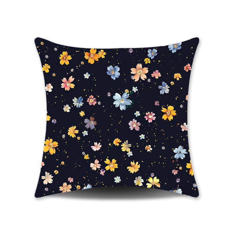 Natural Floral Print Throw Pillow Cover - Spring Design for Sofa, Bedroom, or Gift