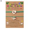 Mother Day Bracelet Dinosaur Element Handmade Heart Pendants Adjustable Size Women Wristband Meaningful